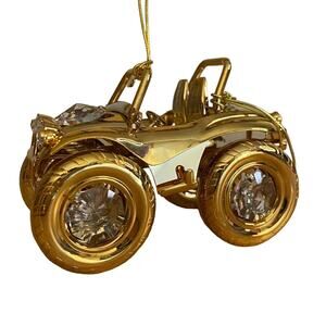 Crystal Temptations 24k Plated Crystal Diamond Car Jeep Holiday Ornament